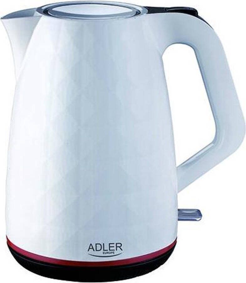 Culinarylife Top Choice Witte waterkoker Design 2200 watt 1.7 liter wit diamant