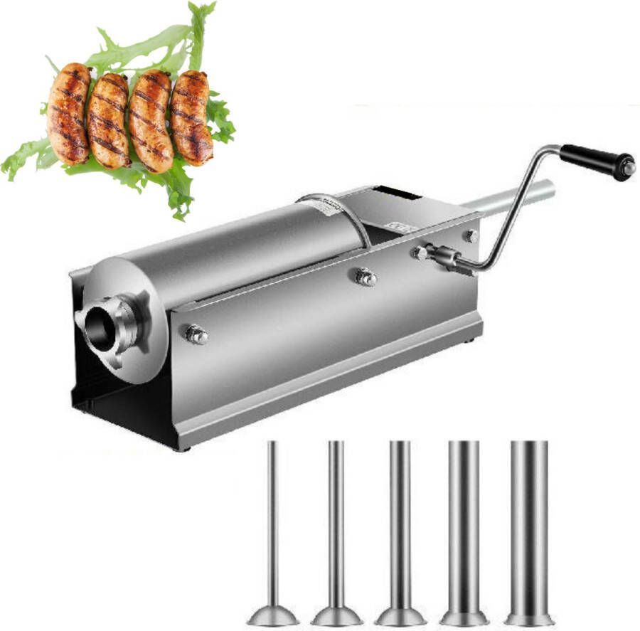 Currero Worstenvuller 7 Liter Worst Pusher Worstenvul Machine Handmatige Worstvuller