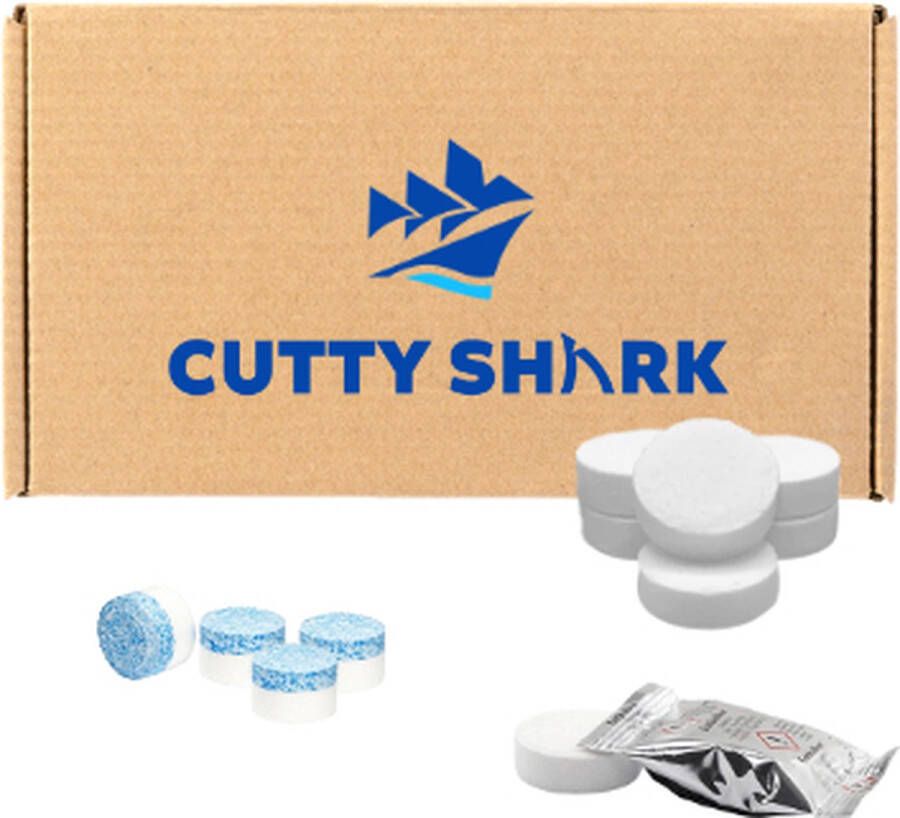 Cutty Shark 25 + 4 Koffiemachineontkalker 25 universele ontkalkingstabletten + 4 gratis 2 fase reinigingstabletten