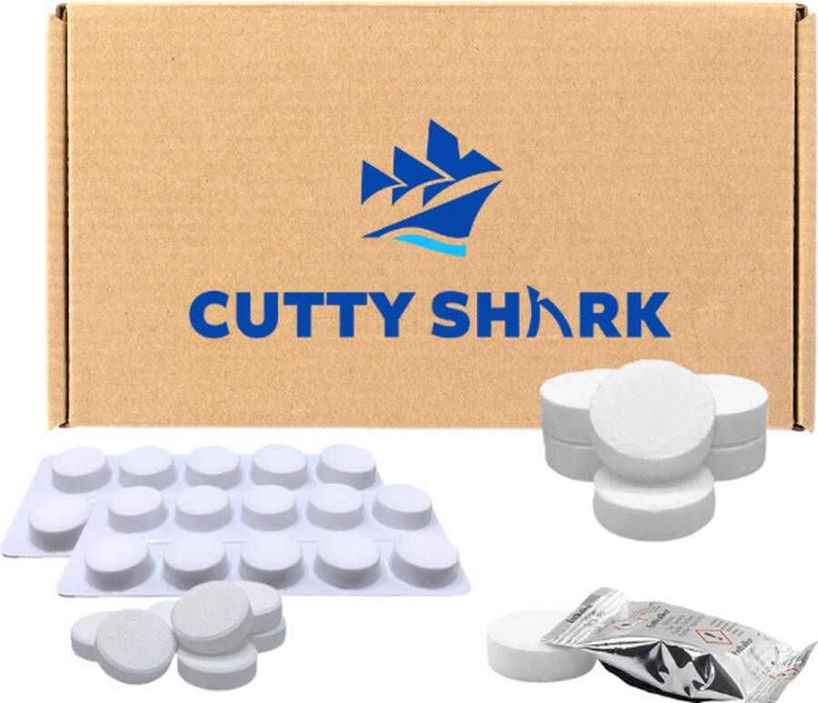 Cutty Shark onderhoudsset 10 ontkalkingstabletten + 20 reinigingstabletten koffiemachine espressomachine Delonghi Philips Jura Siemens