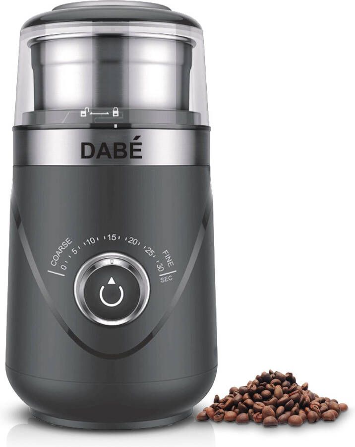 Dabé Elektrische koffiemolen Koffiebonen maler Grijs Coffee Grinder Bonenmaler Voedsel Granen Specerijen