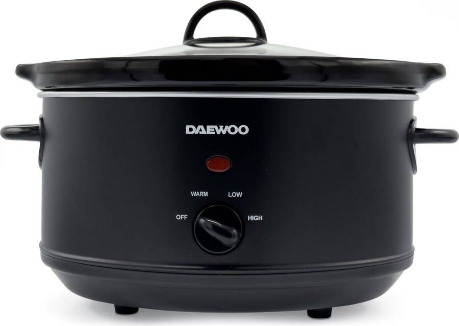 Daewoo DSLCOOK35 Slowcooker 3 5 Liter 180 Watt Warmhoudfunctie Uitneembare Keramische Binnenpan Mat Zwart