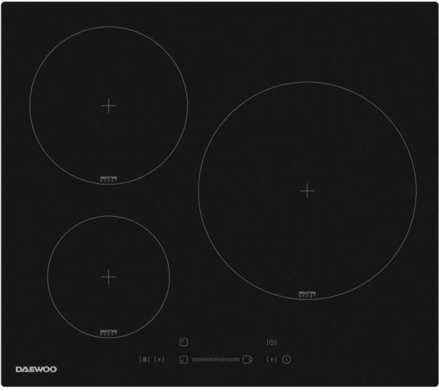 Daewoo Inductiekookplaat 3 branders 60 cm Zwart