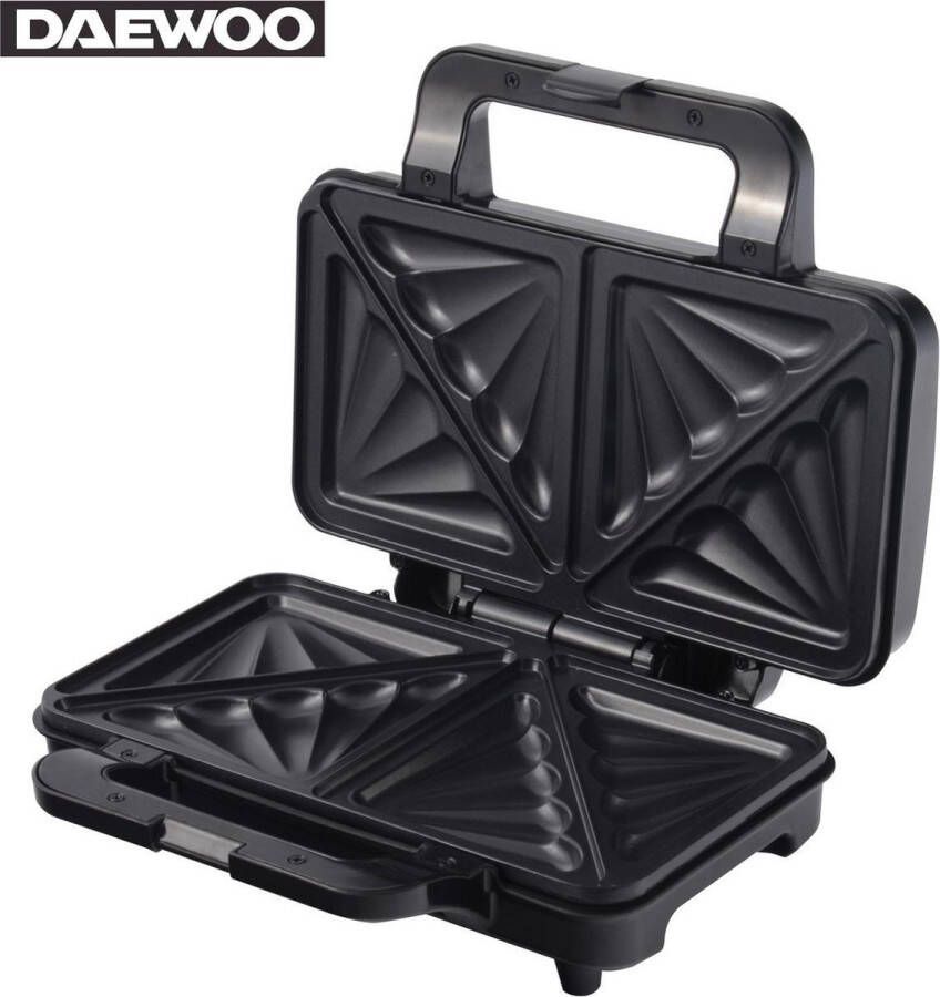 Daewoo Tosti apparaat Tosti ijzer Grill Sandwich maker 2 tosti's per baksessie