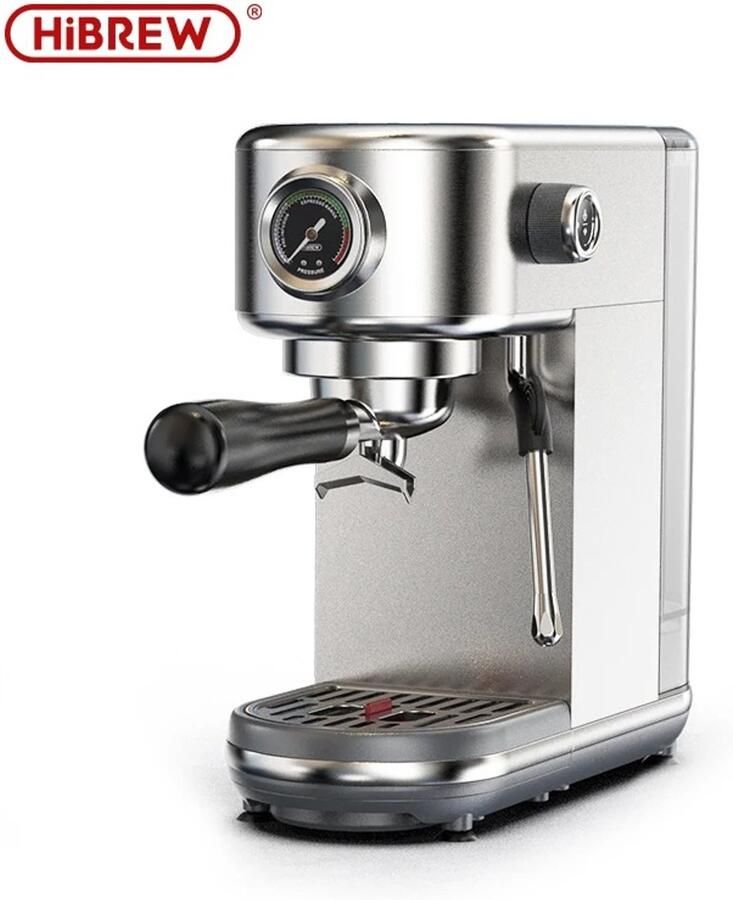 DailyDamaar koffiezetapparaat Koffiemachine Espressomachine Semi-automatisch Roestvrij staal Temperatuur instelbaar Zilver