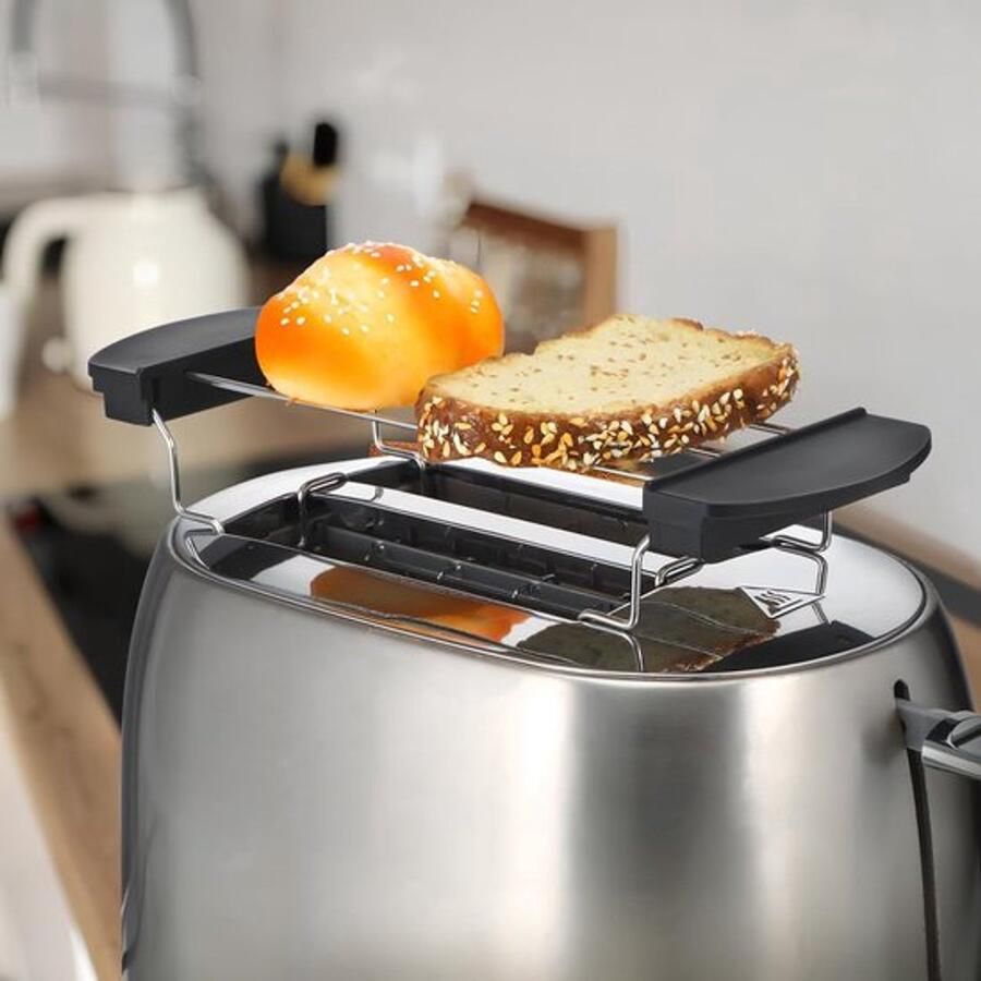 Dailygoods Roestvrijstalen broodrooster Hygiënisch en makkelijk