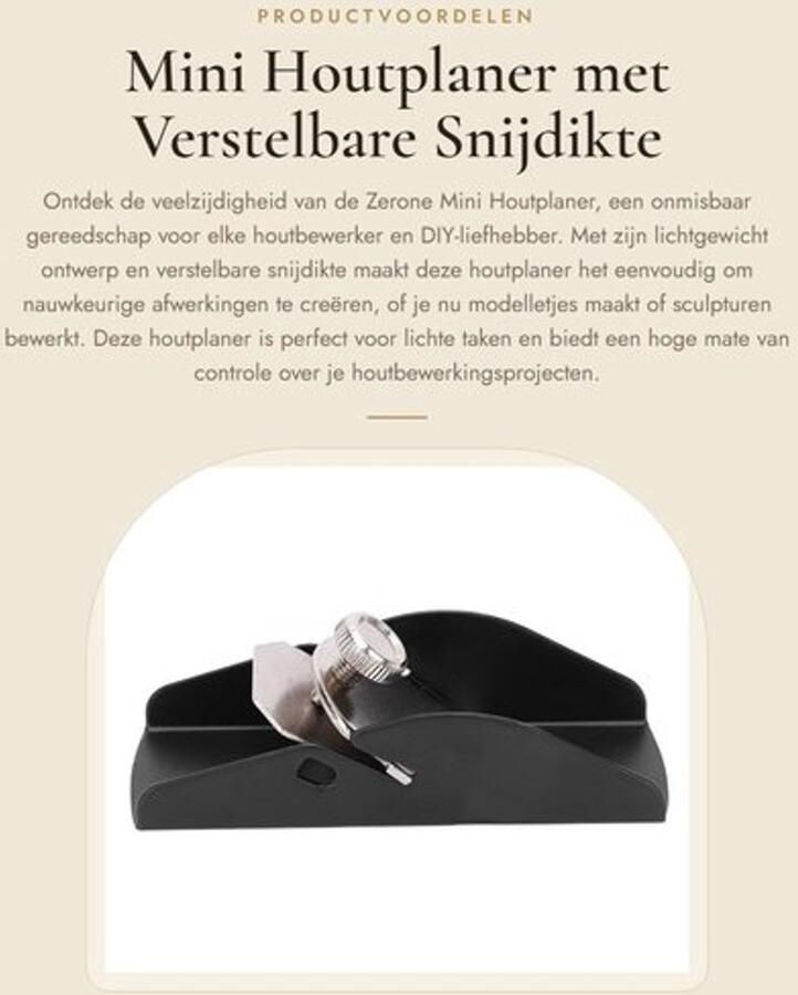 Dailygoods- Houtschaaf Lichtgewicht Verstelbare snijdikte houtschaaf lichtgewicht dailygoods