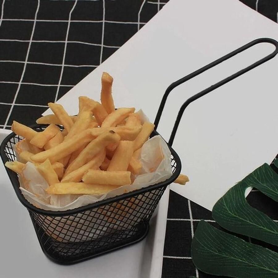 Dailygoody Mini vierkante chipmanden ergonomisch ontworpen
