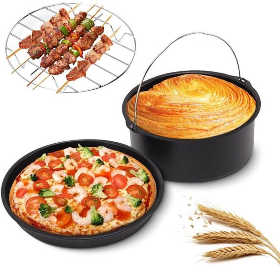 Dailygoody Roestvrij Staal Air Fryer Accessoires Set Duurzaam