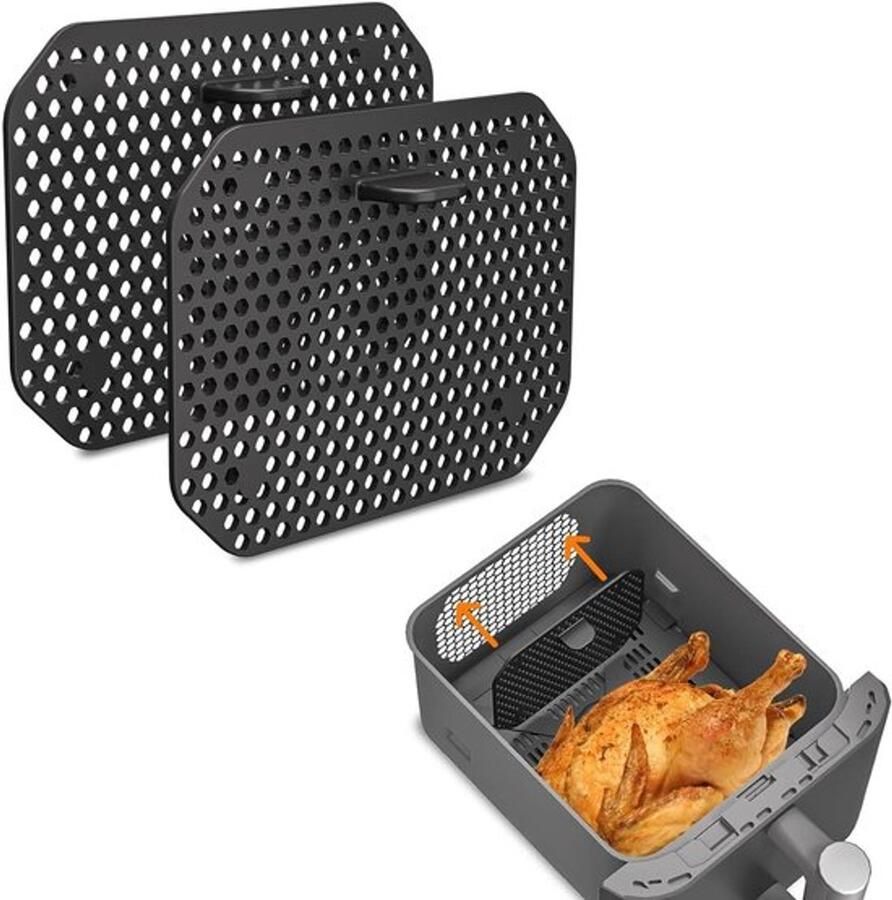Dailygoody Splash guards voor Ninja Airfryer in silicone x2