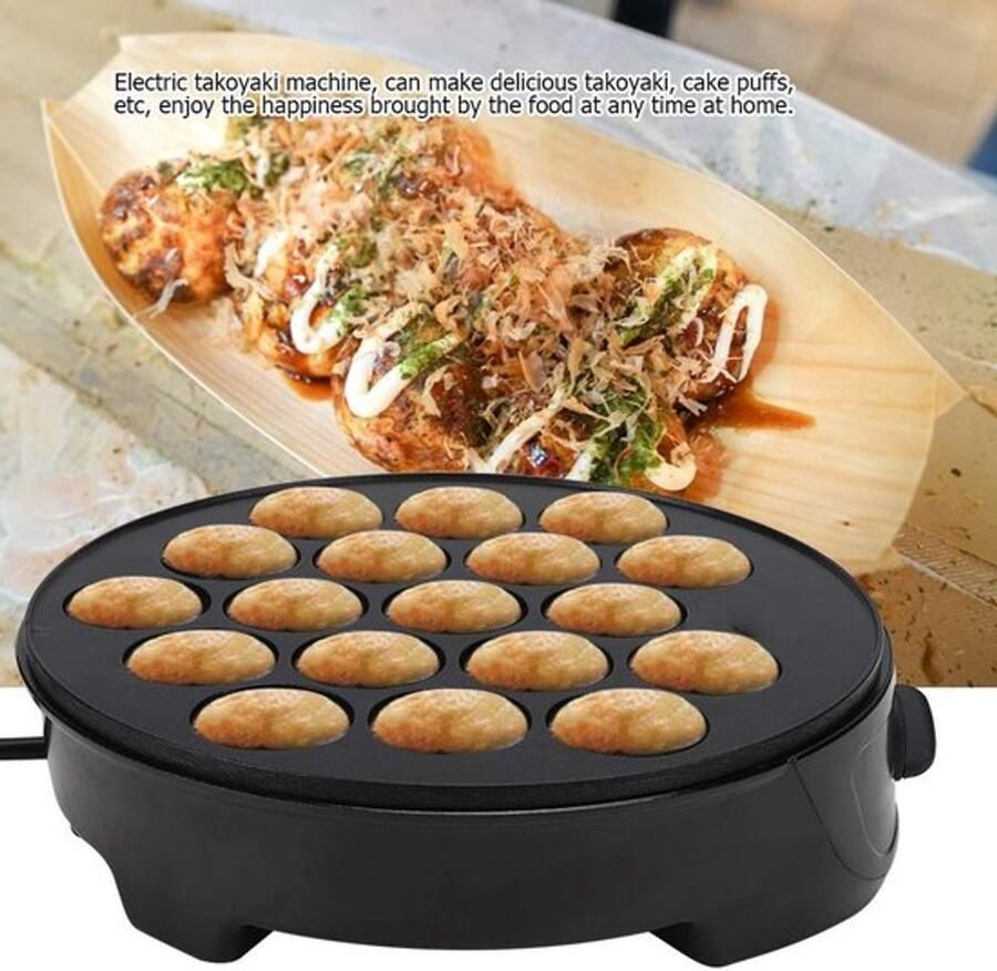 Dailygoody Elektrische keukenmachine Takoyaki-machine 18 gaten