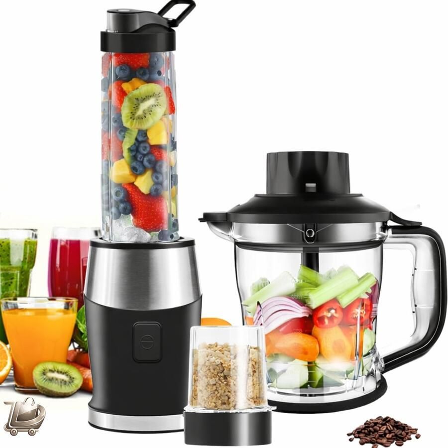Dailysimple Blender en Smoothie Maker 700W Multifunctionele Stand Mixer Smoothie Blender Vleesvermaler IJscrusher en Koffiemolen Inclusief 570ml BPA-vrije Tritan Sportfles