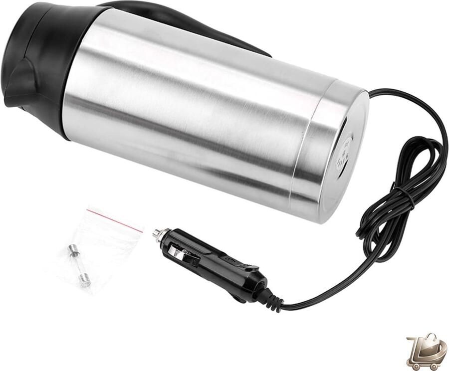 Dailysimple Elektrische Waterkoker Reisketel Draagbare Auto Koffieketel 750ml RVS Verwarming 24V Camping Boot Truck Mobiele Thee en Koffie Cup Snelle Verwarming