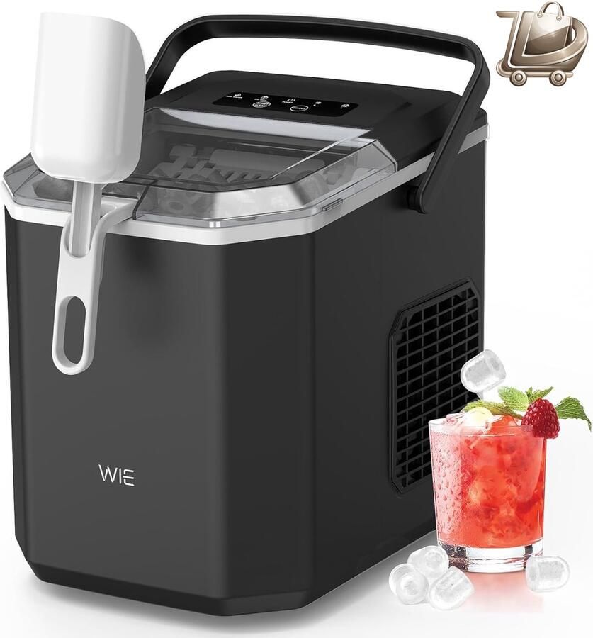 Dailysimple IJsblokjesmachine Compact 1 3 Liter Zelfreinigend Stil in Gebruik Snelle IJsie Voor Keuken Kantoor Bar & Feest