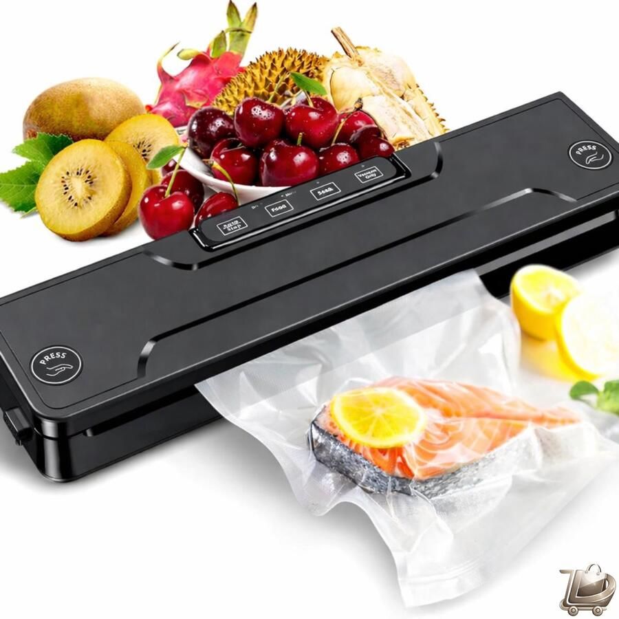 Dailysimple Vacumeermachine Voedsel Vacuümmachine 5-in-1 Vacuümmachine Houdt Voedsel 8x Verser Folie Lasapparaat 30 cm Stevige Lasnaad Inclusief 20 Vacuümzakken BPA Vrij