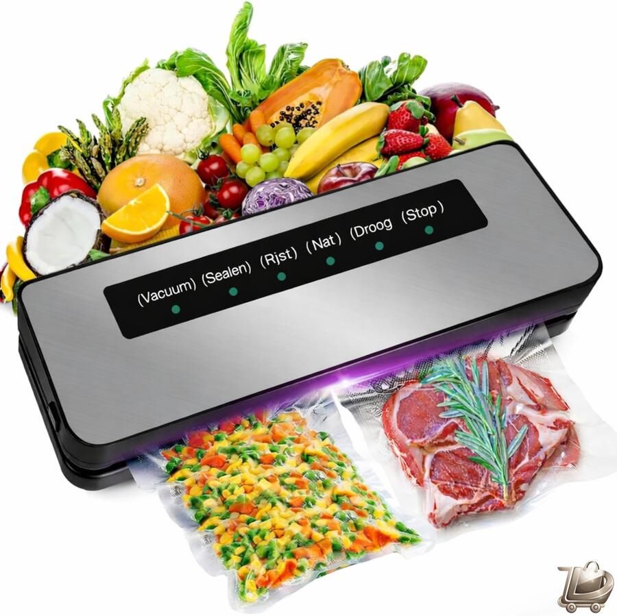 Dailysimple Voedsel Vacuüm Sealer 6-in-1 Automatische Sluitapparaat Voor Droog en Nat Voedsel Vacuum Zakjes en Vacuum Tube Keuken Accessoire Luchtdicht Bewaren Voedselversheid