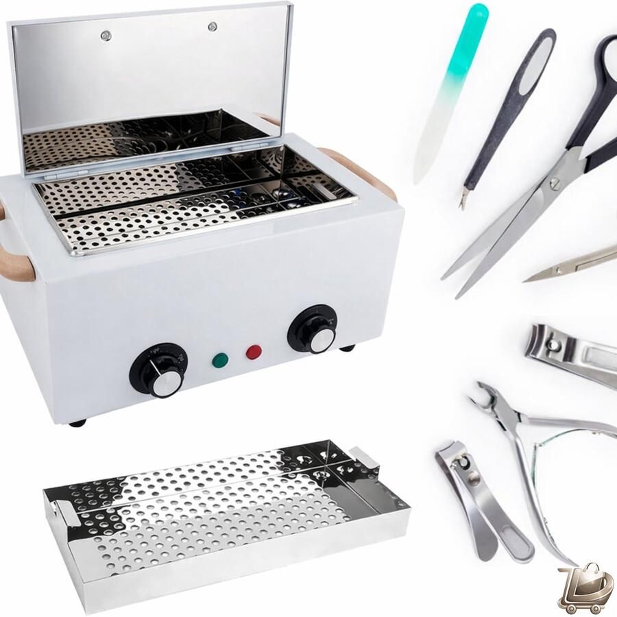 Dailysimple Warmteluchtssterilisator Desinfectieapparaat 300 W 1 5 L 200 °C Droogwarmte Sterilisator Hoogtemperatuur Nagelgereedschap Sterilisator Timer Controlelamp Kapsalon Apparatuur