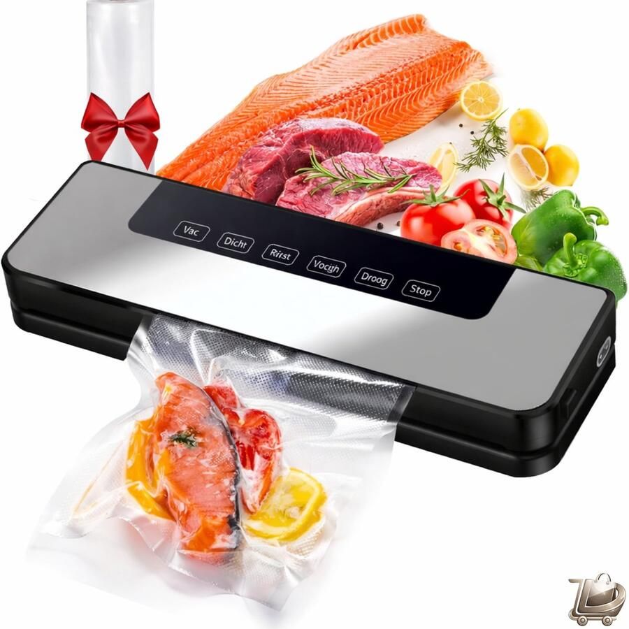 Dailysmple Professionele Vacuümmachine Voedsel Vacumeerapparaat 65 kPa Zuigkracht 30 mm Lange Sealing Vers en Vochtig Voedsel Vacuümzakken Inclusief Keukenapparaat Bewaaroplossing Luchtdichte Sealer