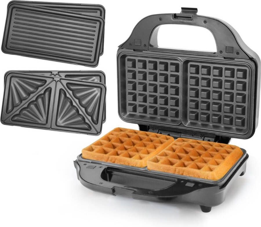 DailySupplies Contactgrill Tosti Apparaat Tosti-ijzers Panini Grill Zwart