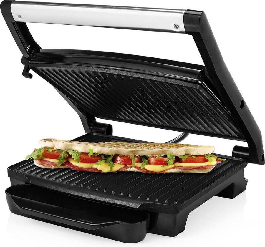 DailySupplies Contactgrill Tosti Apparaat Tosti-ijzers Panini Grill Zwart