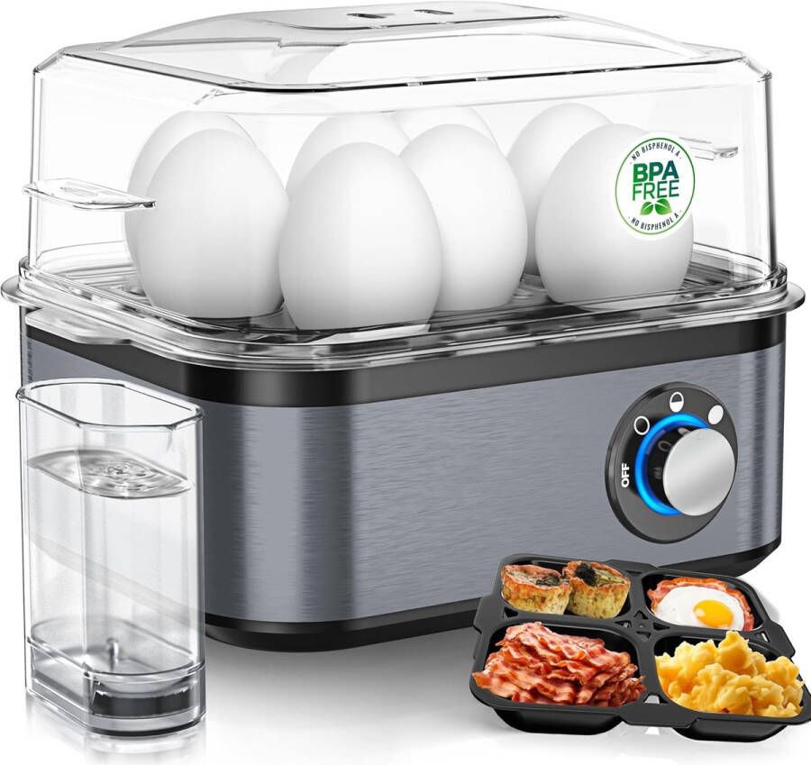 DailySupplies Eierkoker Electrisch Met Timer Zilver