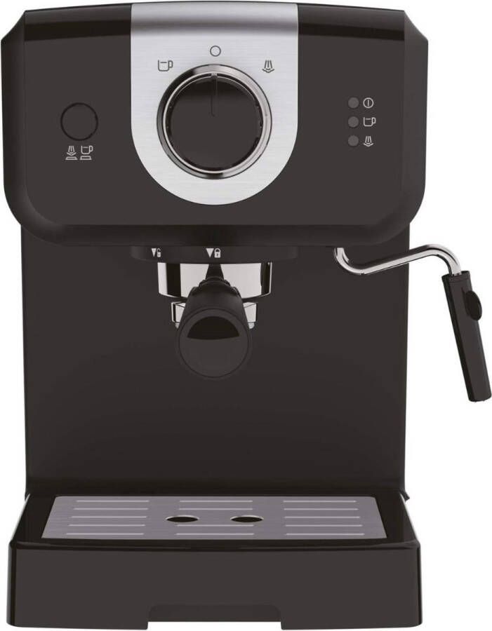 Dailysupplies Espressomachine Koffiezetapparaat Koffiemachines Zwart met Zilver