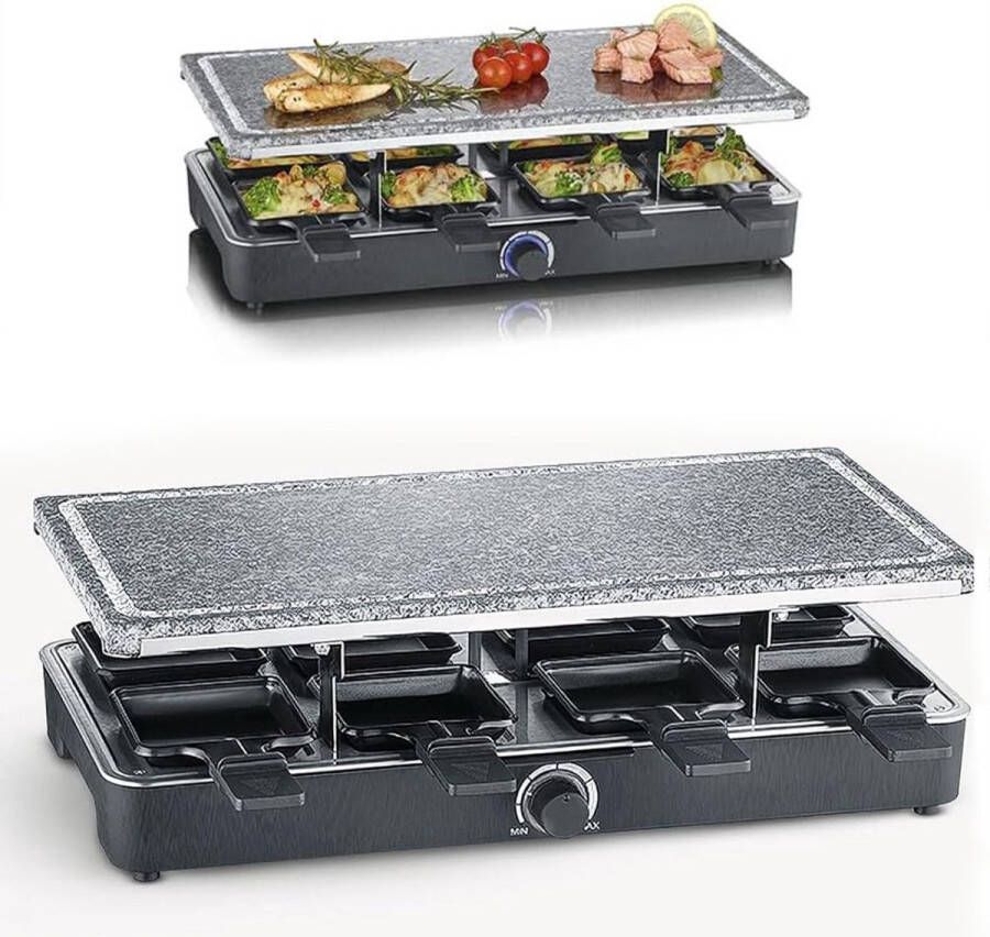 DailySupplies Gourmetstellen Raclette Teppanyaki Bakplaat Zwart