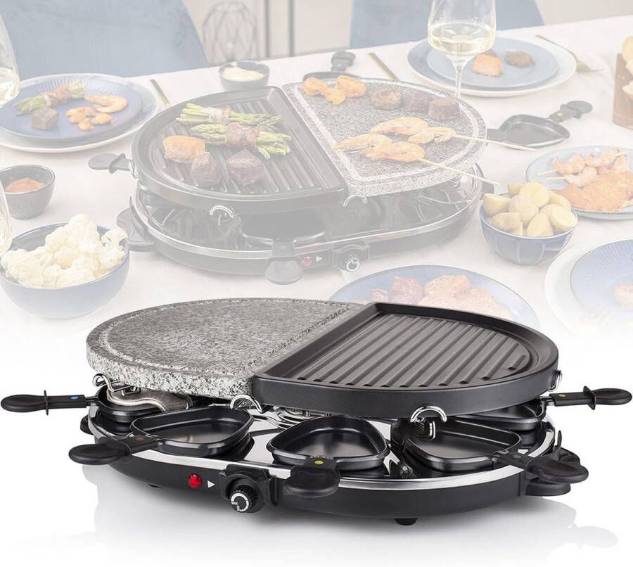 DailySupplies Gourmetstellen Raclette Teppanyaki Bakplaat Zwart