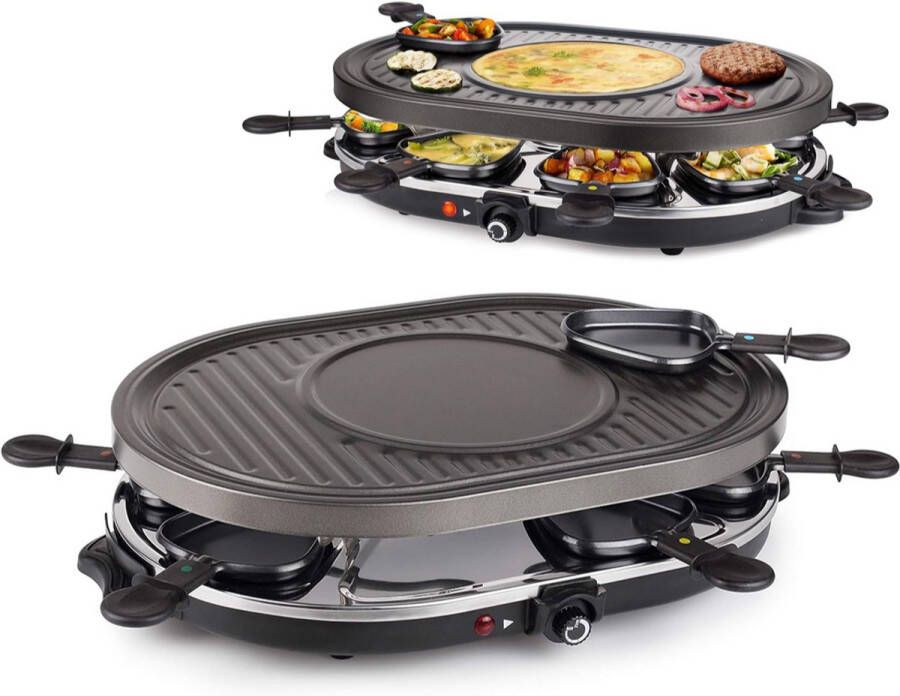 DailySupplies Gourmetstellen Raclette Teppanyaki Bakplaat Zwart - Foto 3
