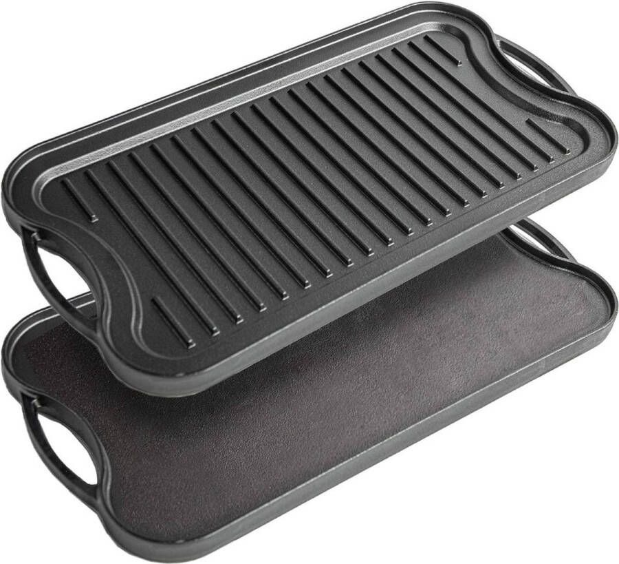 DailySupplies Grillplaat Inductie Bakplaat Gietijzer Zwart