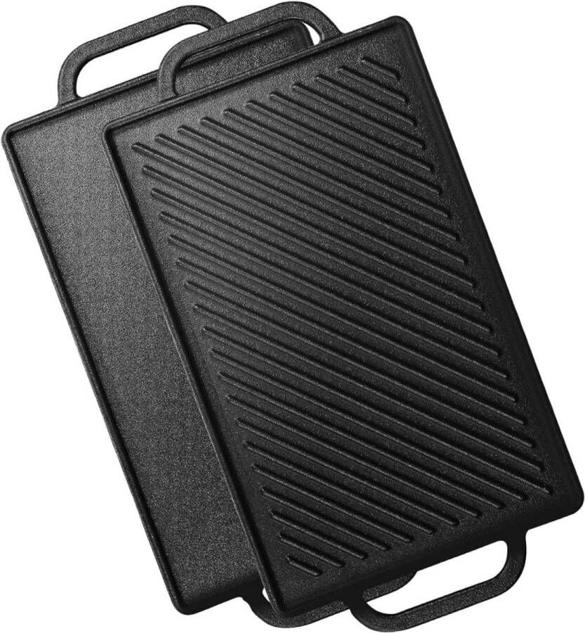 DailySupplies Grillplaat Inductie Bakplaat Gietijzer Zwart