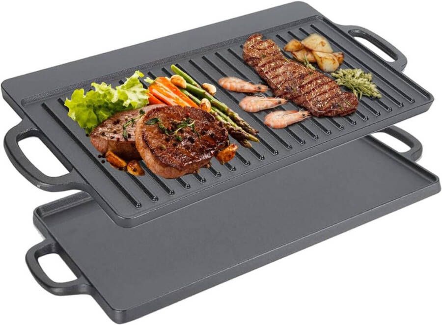 DailySupplies Grillplaat Inductie Bakplaat Gietijzer Zwart