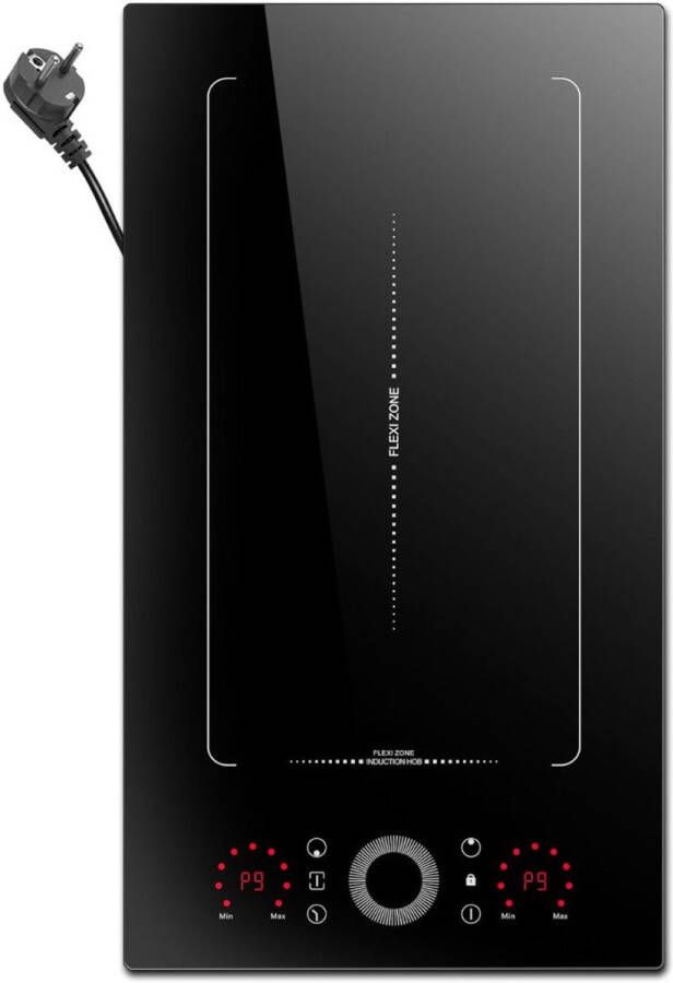 DailySupplies Inductie Kookplaat Vrijstaand Elektrische Kookplaat 2 Pits Keramische Zwart