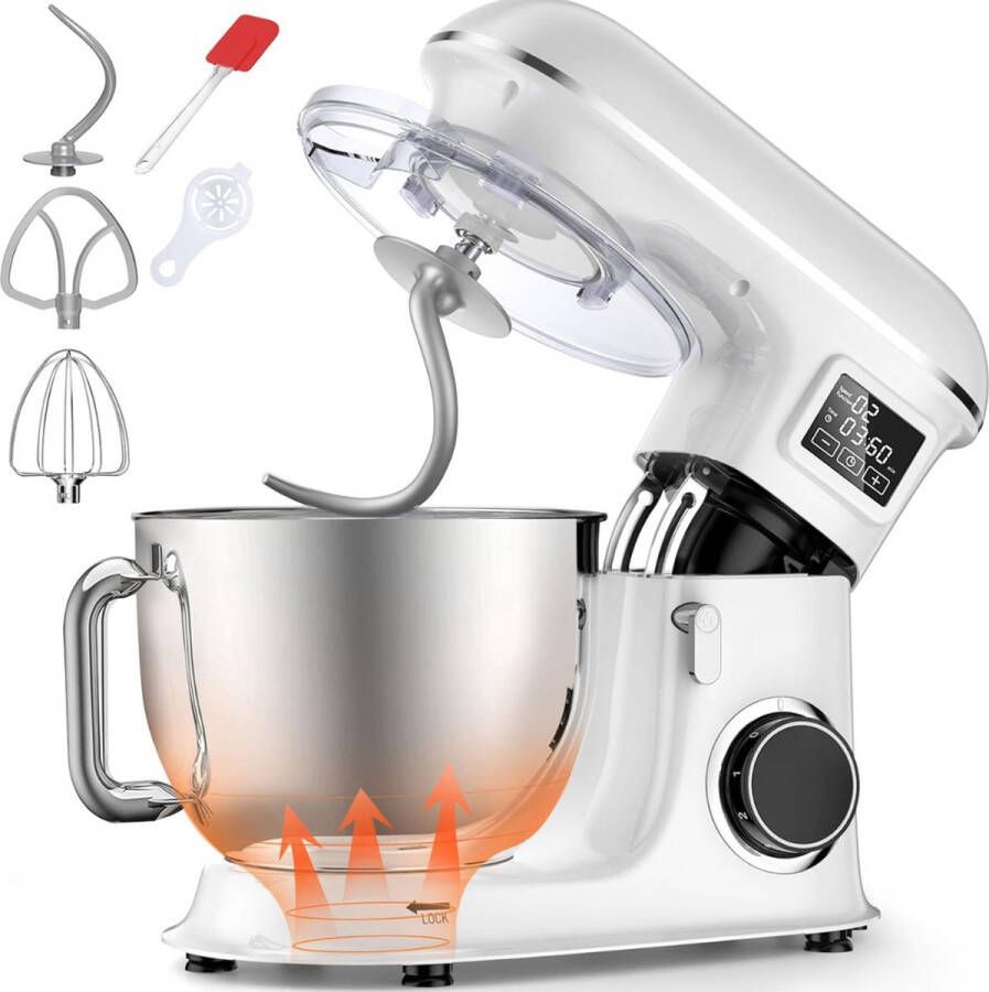 DailySupplies Keukenrobot Keukenmixer Deegmachine Zwaar Deeg Wit
