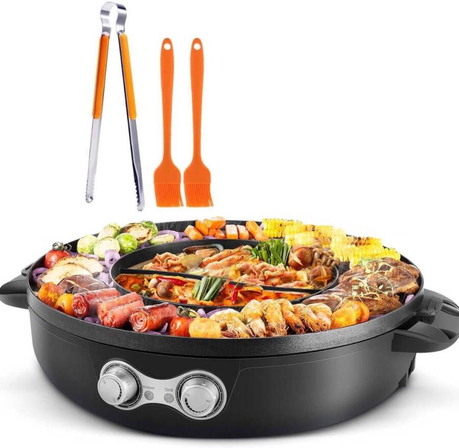 DailySupplies Koreaanse BBQ Hotpot Elektrisch Grill Gourmetstel - Foto 2