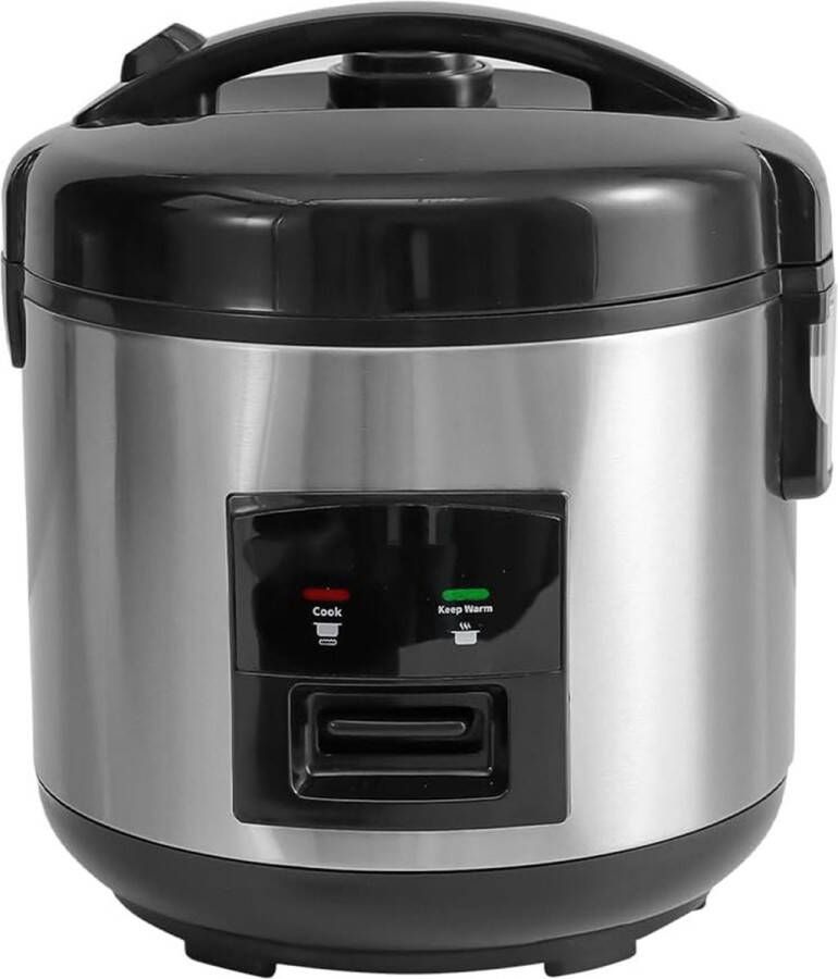 DailySupplies Rijstkoker met Stomer Multicooker Rice Cooker Zwart met Zilver