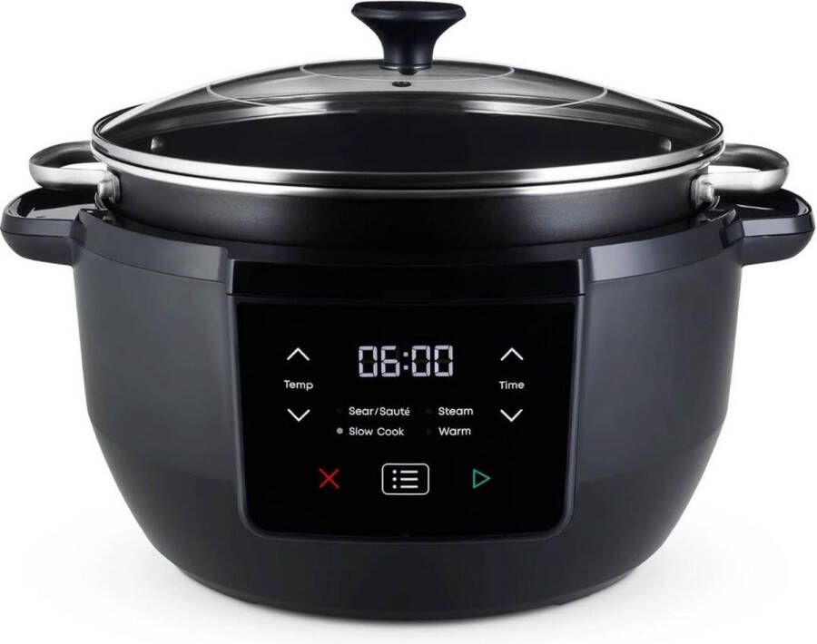 DailySupplies Slowcooker met Timer Keramische Binnenpan Hotpot Zwart