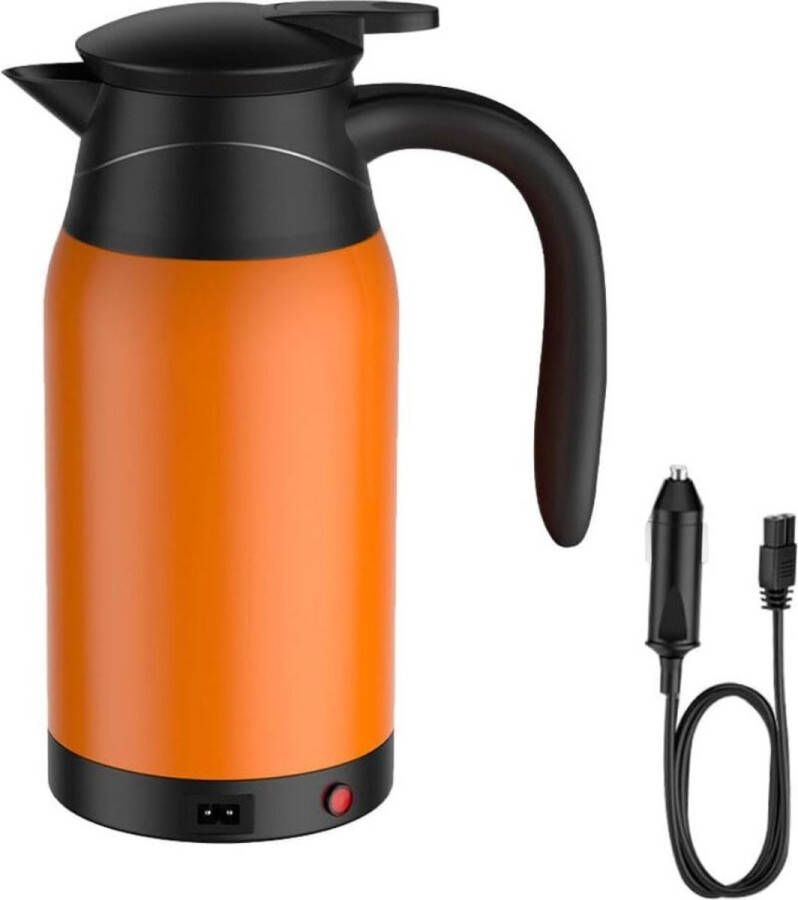 DailySupplies Waterkoker 12v voor Auto Heetwaterdispenser Klein Oranje met Zwart