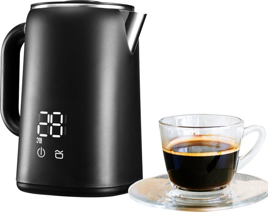 Brandless Waterkoker met Temperatuurregeling Heetwaterdispenser Waterkokers Zwart