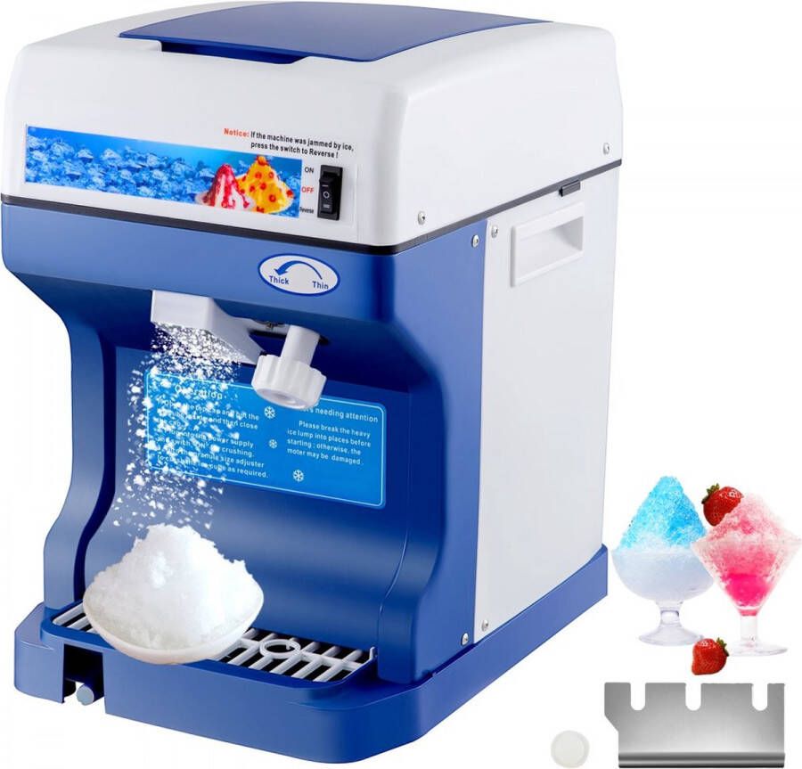 Dakta 120kg u ijsscheerapparaat sneeuwkegel bevroren ijs scheren slushie maker commerciële machine