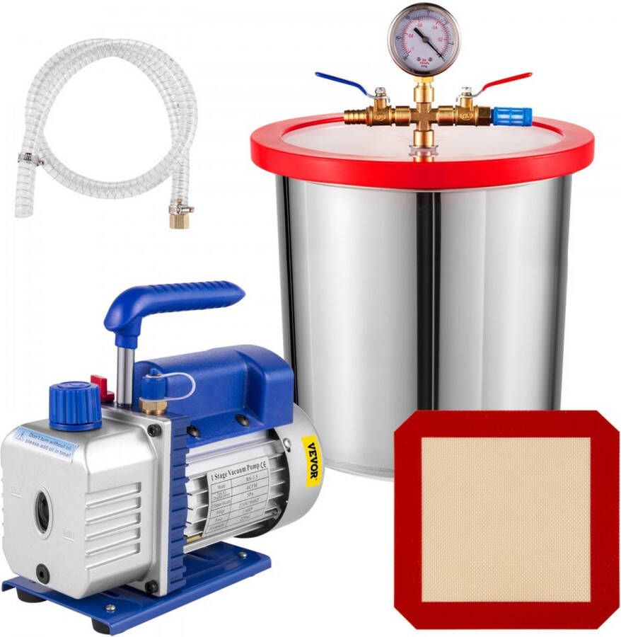 Vacuümpomp Vacuumpomp Airco 4 Cfm 1 4 Hp Air Conditioner Vacuum pomp met 3 Gallon vacuümkamer