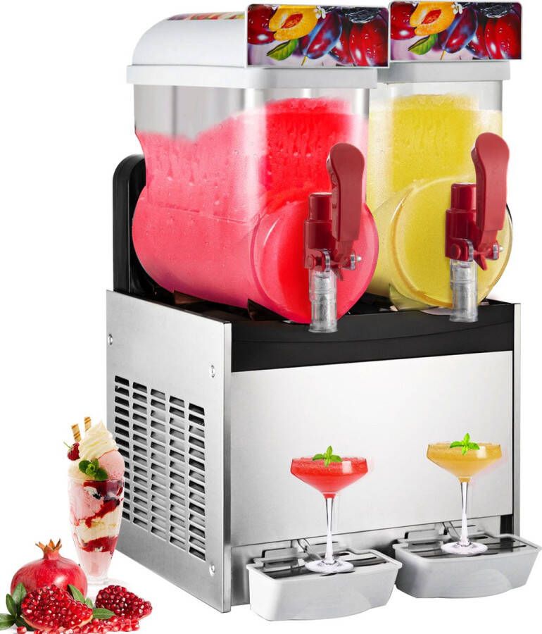 Commerciële 2 Tank Vriezer Drank Slush Machine Smoothie Blender 220V-240V AC