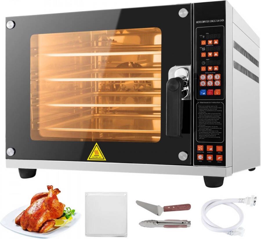 Dakta Elektrische Convectie Broodrooster Oven Commerciële Bakoven 60 L 4-laags