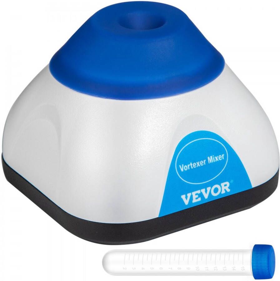 Dakta Vortex Mixer Blauwe Mini Vortex Mixer Shaker 50 ml Max. Mengcapaciteit Lab Vortex Mixer van PC-kunststof en Siliconen met 4 W Motor Vier Antislipvoetjes voor Laboratoria Scholen en Thuisgebruik