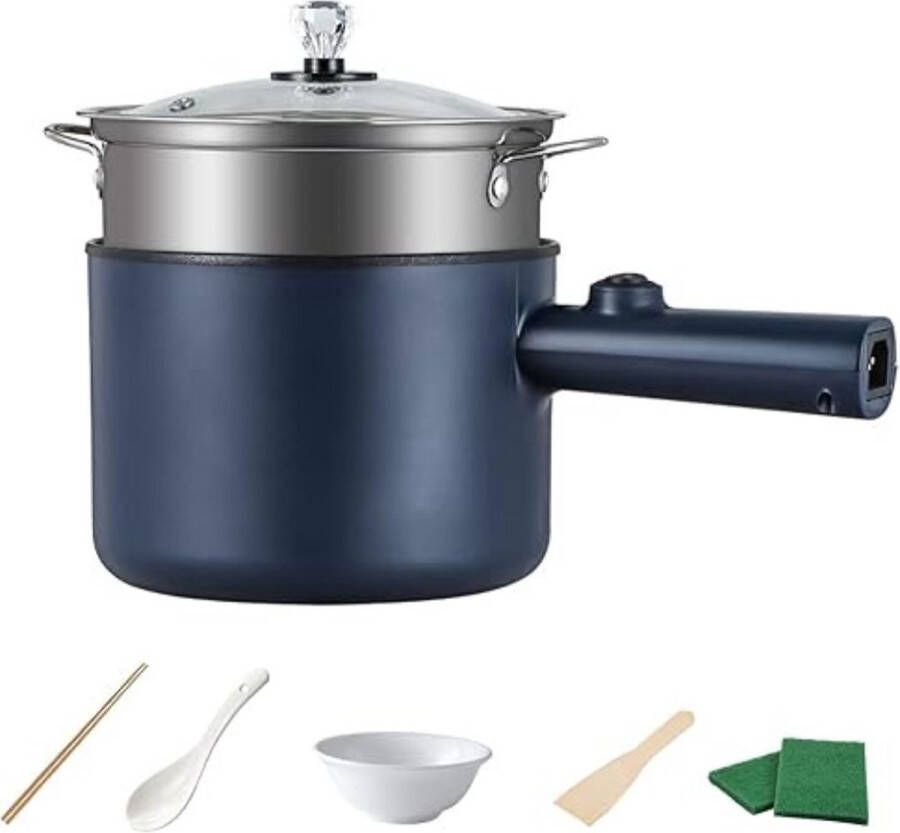 DD Hotpot Pan Hotpot Electrisch Chinese Fondue met Stoomoven 1 8l 450w 34x19x15cm Veelkleurig