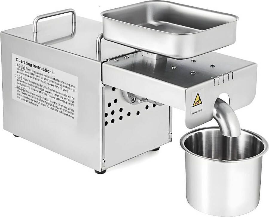 DD Oliepers Pers voor Noten en Zaden Notenmaler Makkelijk in Gebruik Automatische Pers Makkelijk Schoon te Maken