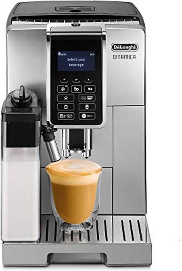 De Longhi DeLonghi Dedica Style Dinamica Ecam Vrijstaand Volledig automatisch Espressomachine Roestvrijstaal Zwart