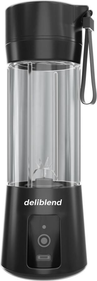 Deliblend Oplaadbare Blenders Kleine Blender Draadloze Blender Mini Blender To Go Portable Blender Draagbare Blender Black