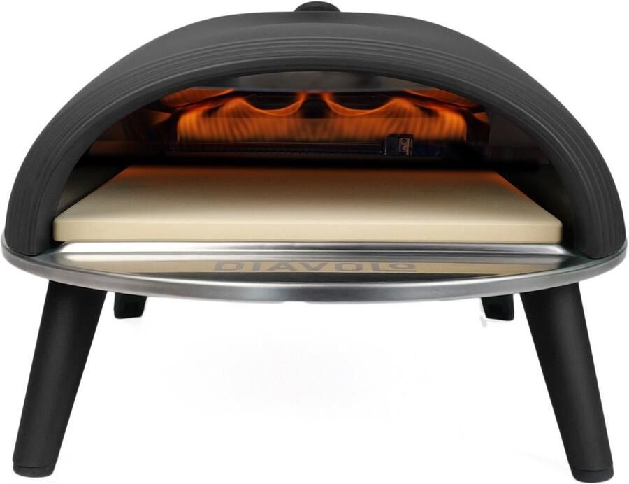 Delivita Diavolo Black Pizzaoven Gasgestookte Pizza Oven Portable & Inklapbaar Complete Startklare Set