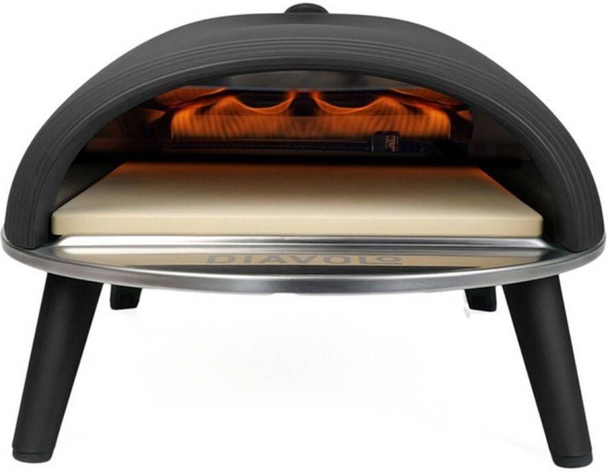 Delivita Diavolo Black Pizzaoven Gasgestookte Pizza Oven Portable & Inklapbaar Complete Startklare Set